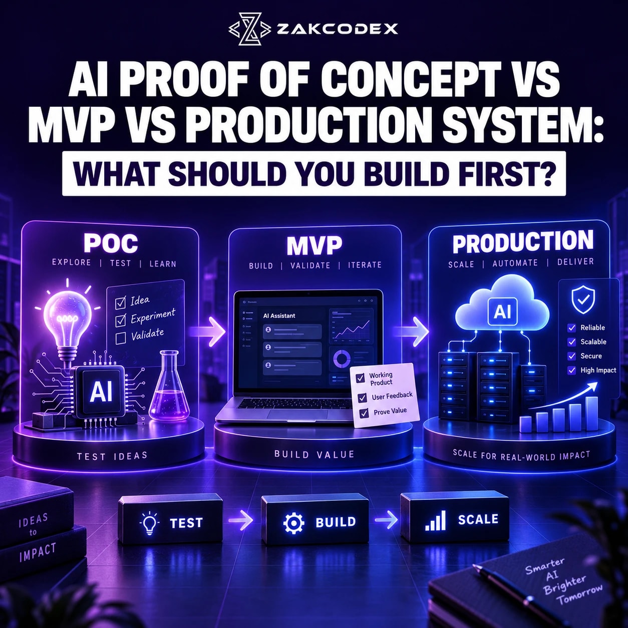 AI Proof of Concept vs MVP vs Production System: What Should You Build First?