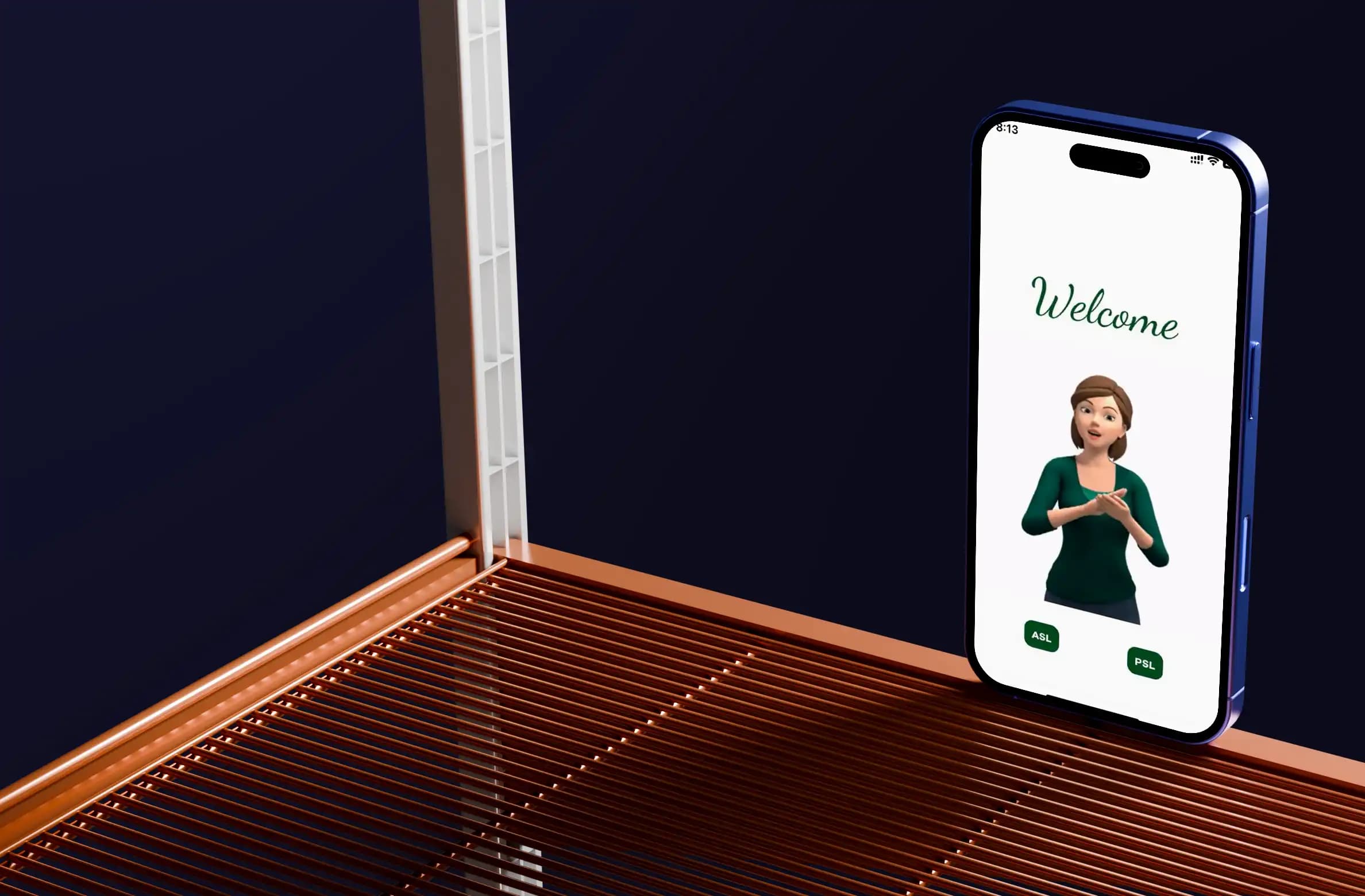 Sign Language App measurable results background