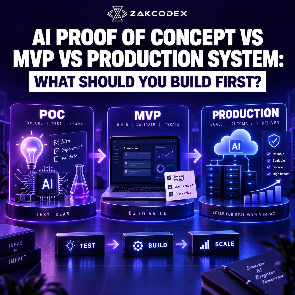 AI Proof of Concept vs MVP vs Production System: What Should You Build First?