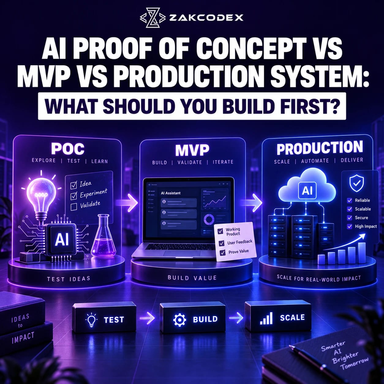 AI Proof of Concept vs MVP vs Production System: What Should You Build First?