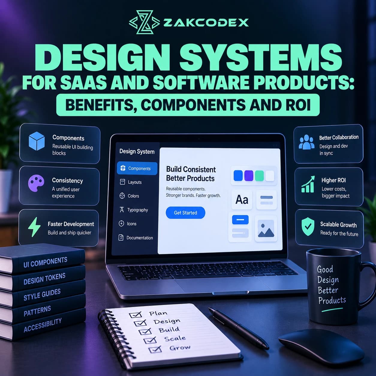 Design Systems for SaaS and Software Products: Benefits, Components and ROI